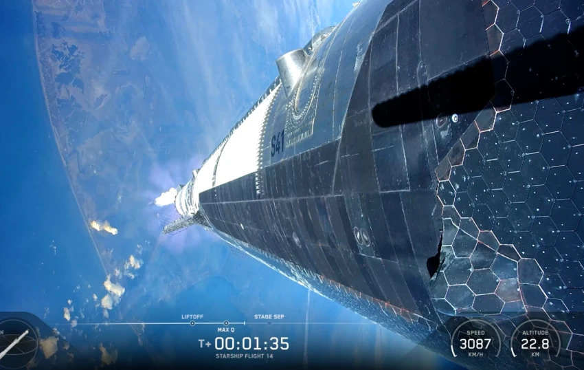 Ракета Starship компании SpaceX впервые вышла на орбиту.